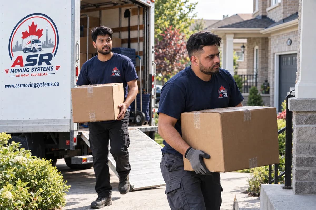 ASR movers bringing boxes into a home